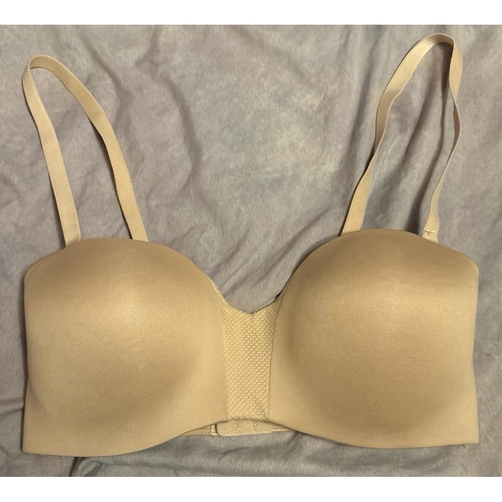 NEW Maidenform Self‎ Expressions Beige Strapless Wireless Bra, Size 34D